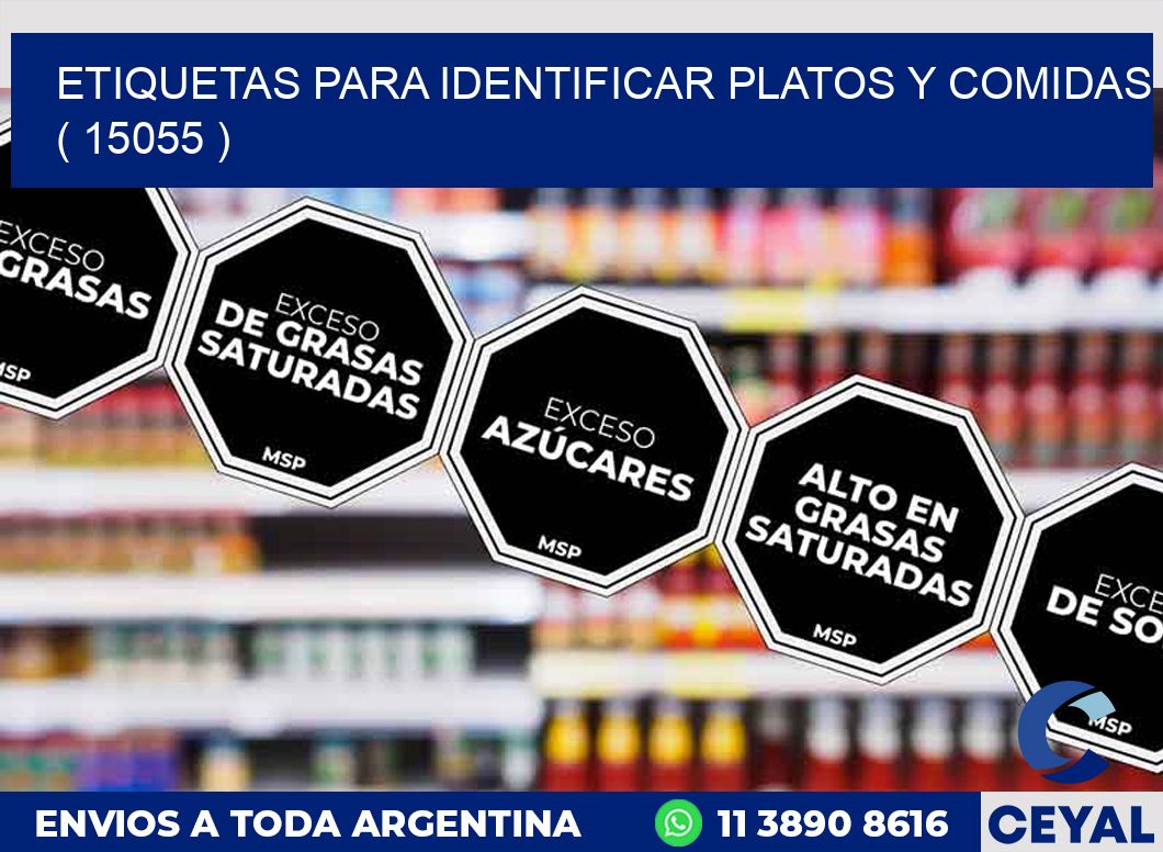 ETIQUETAS PARA IDENTIFICAR PLATOS Y COMIDAS  ( 15055 )