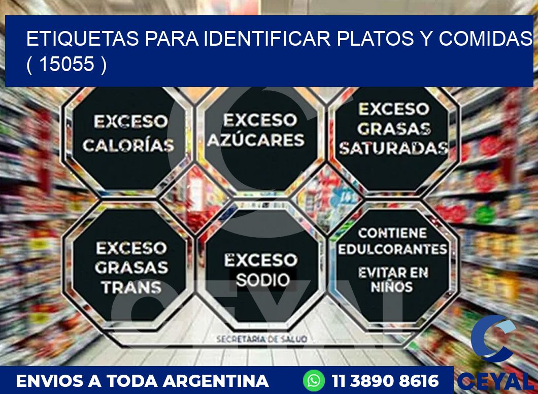 ETIQUETAS PARA IDENTIFICAR PLATOS Y COMIDAS  ( 15055 )