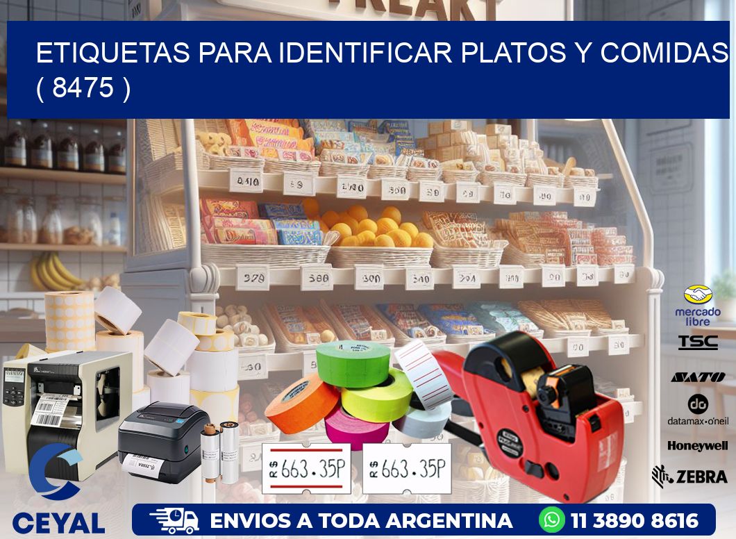 ETIQUETAS PARA IDENTIFICAR PLATOS Y COMIDAS  ( 8475 )