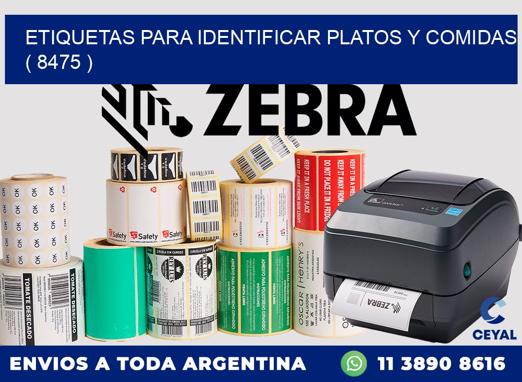 ETIQUETAS PARA IDENTIFICAR PLATOS Y COMIDAS  ( 8475 )