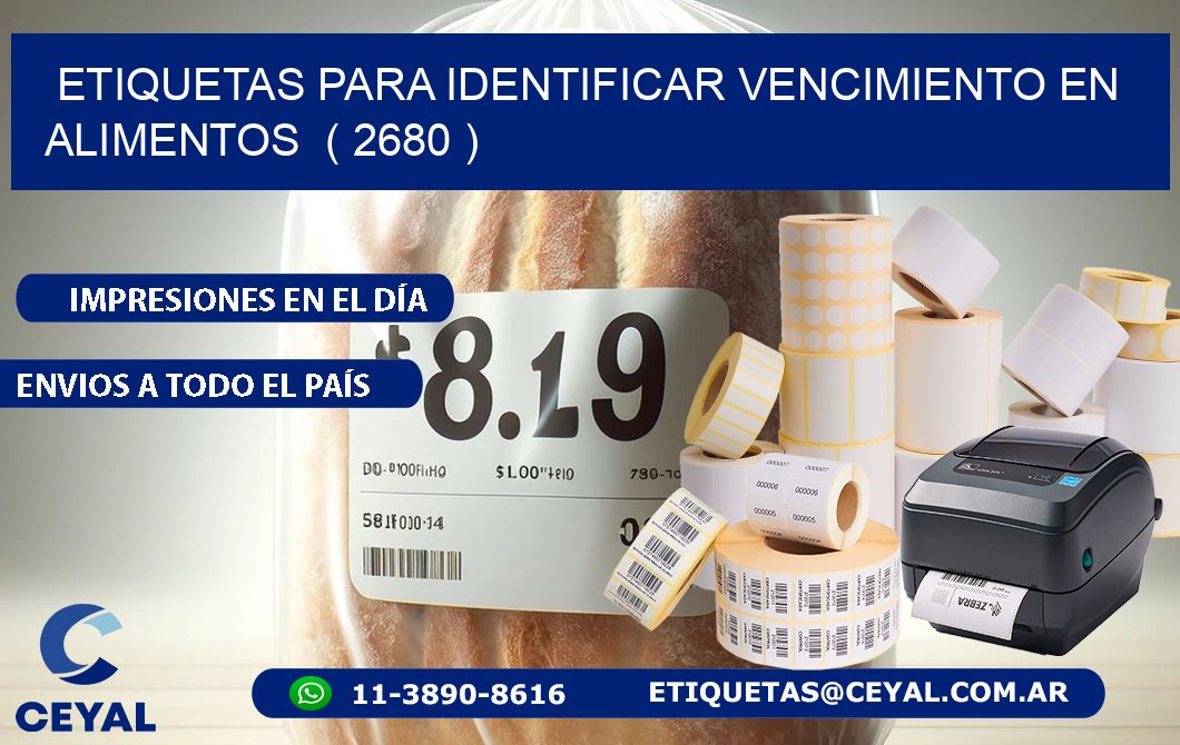 ETIQUETAS PARA IDENTIFICAR VENCIMIENTO EN ALIMENTOS  ( 2680 )