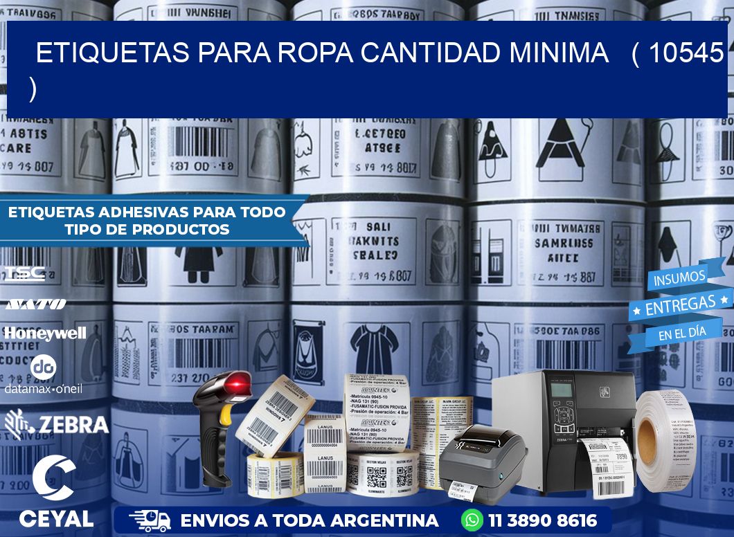 ETIQUETAS PARA ROPA CANTIDAD MINIMA   ( 10545 )