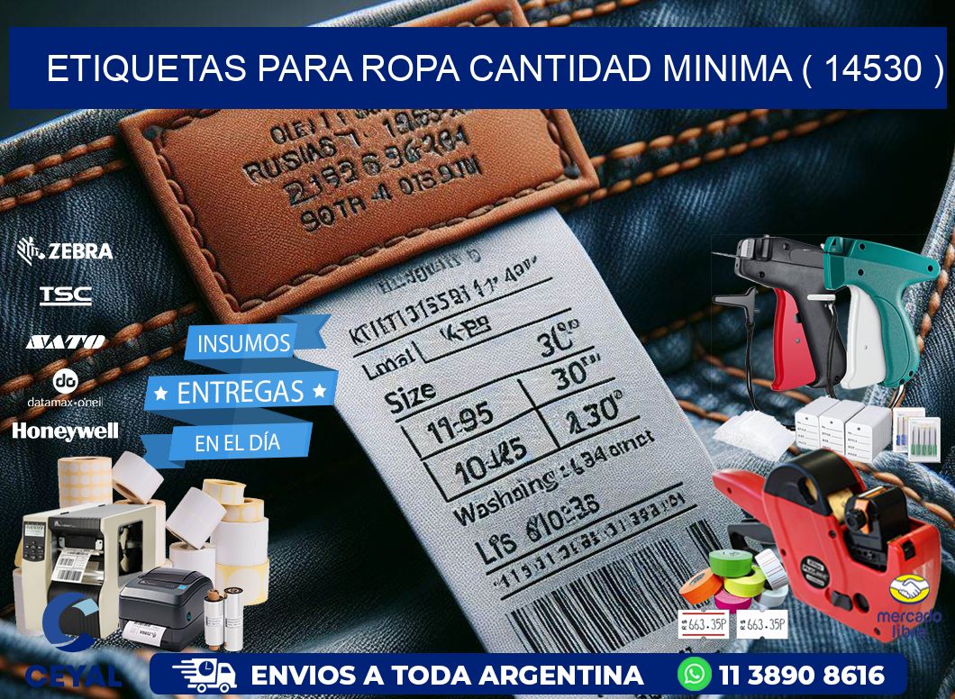 ETIQUETAS PARA ROPA CANTIDAD MINIMA ( 14530 )