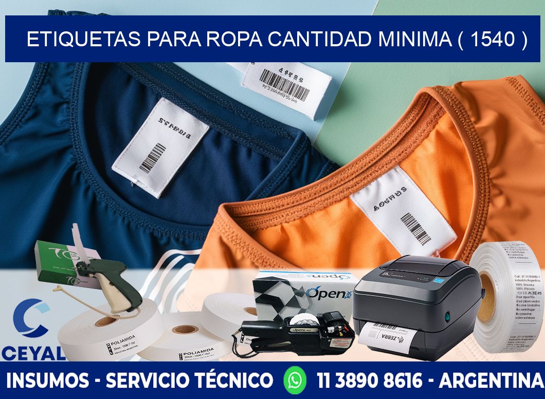 ETIQUETAS PARA ROPA CANTIDAD MINIMA ( 1540 )