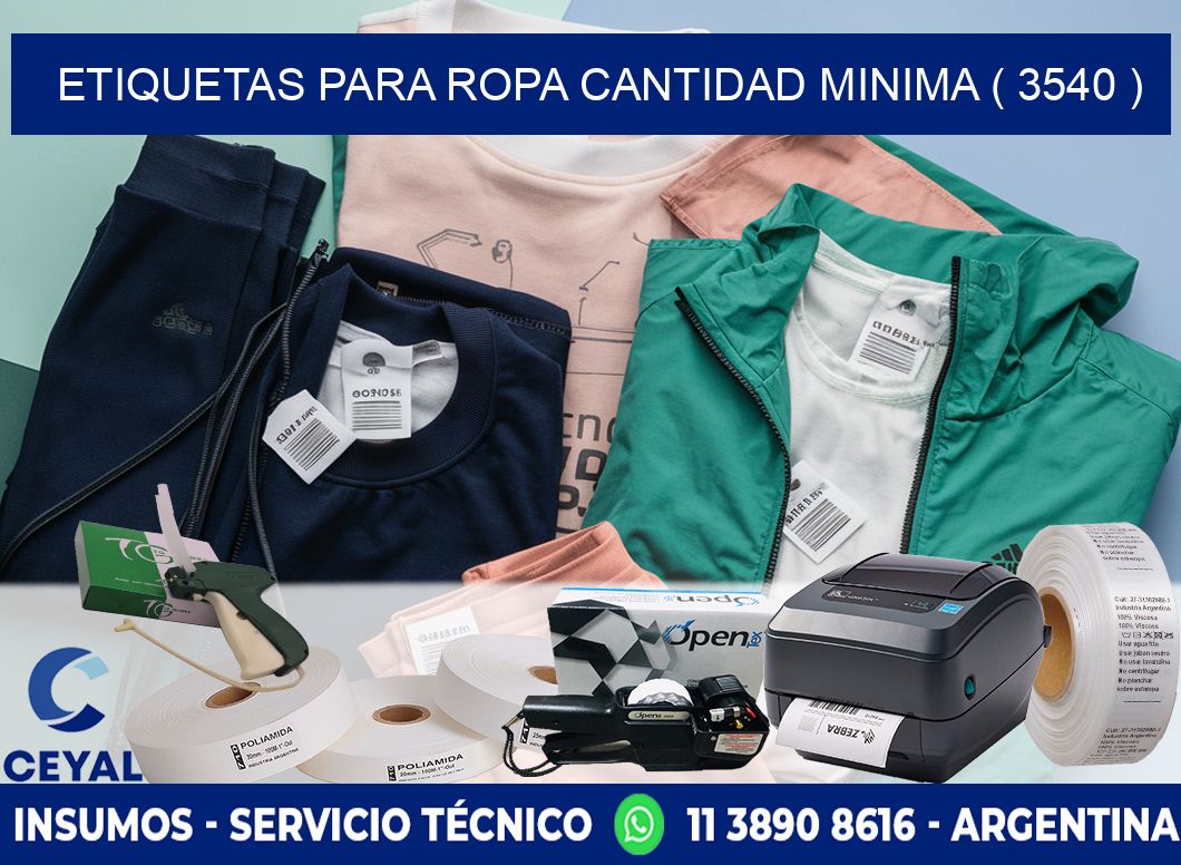 ETIQUETAS PARA ROPA CANTIDAD MINIMA ( 3540 )