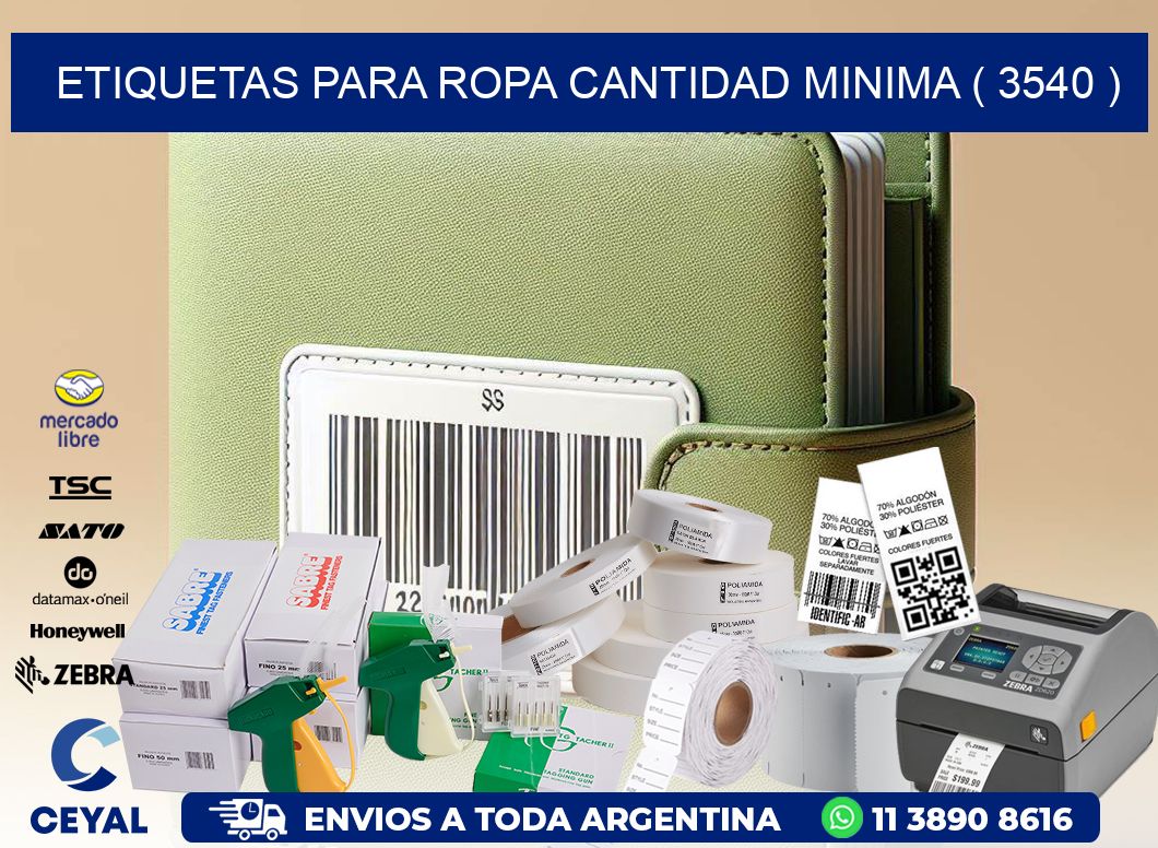 ETIQUETAS PARA ROPA CANTIDAD MINIMA ( 3540 )