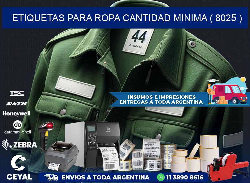 ETIQUETAS PARA ROPA CANTIDAD MINIMA ( 8025 )