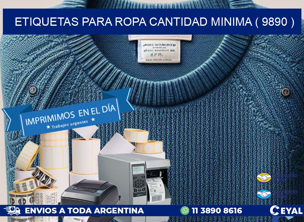 ETIQUETAS PARA ROPA CANTIDAD MINIMA ( 9890 )