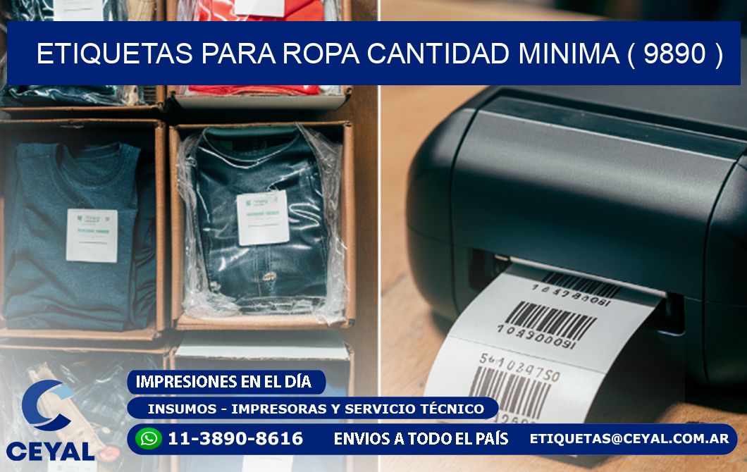 ETIQUETAS PARA ROPA CANTIDAD MINIMA ( 9890 )