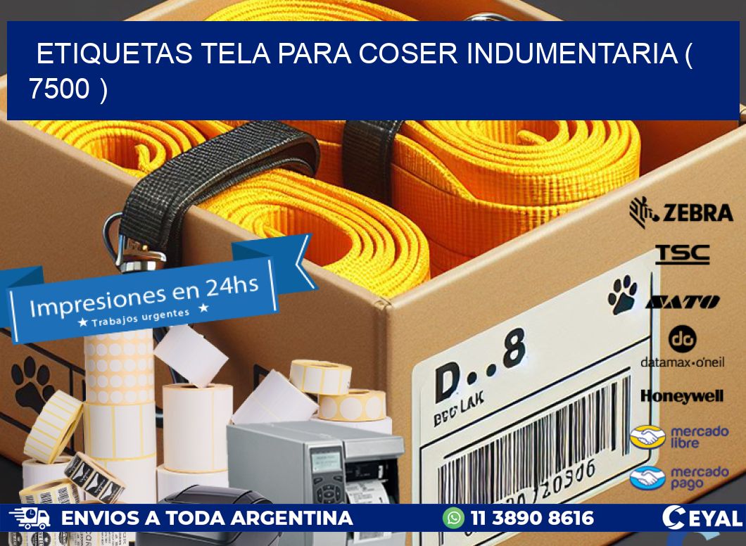 ETIQUETAS TELA PARA COSER INDUMENTARIA ( 7500 )