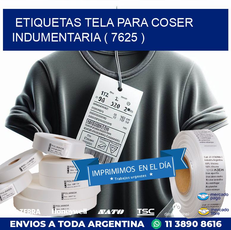 ETIQUETAS TELA PARA COSER INDUMENTARIA ( 7625 )