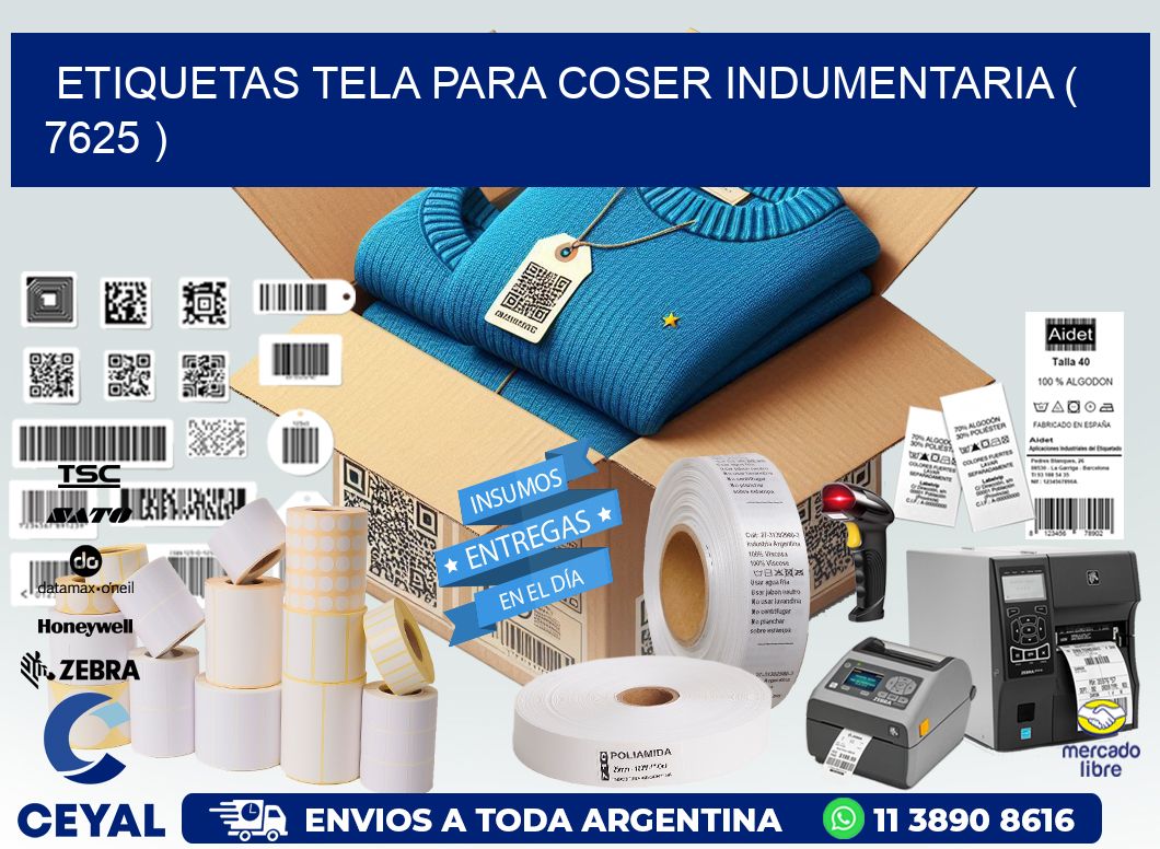 ETIQUETAS TELA PARA COSER INDUMENTARIA ( 7625 )