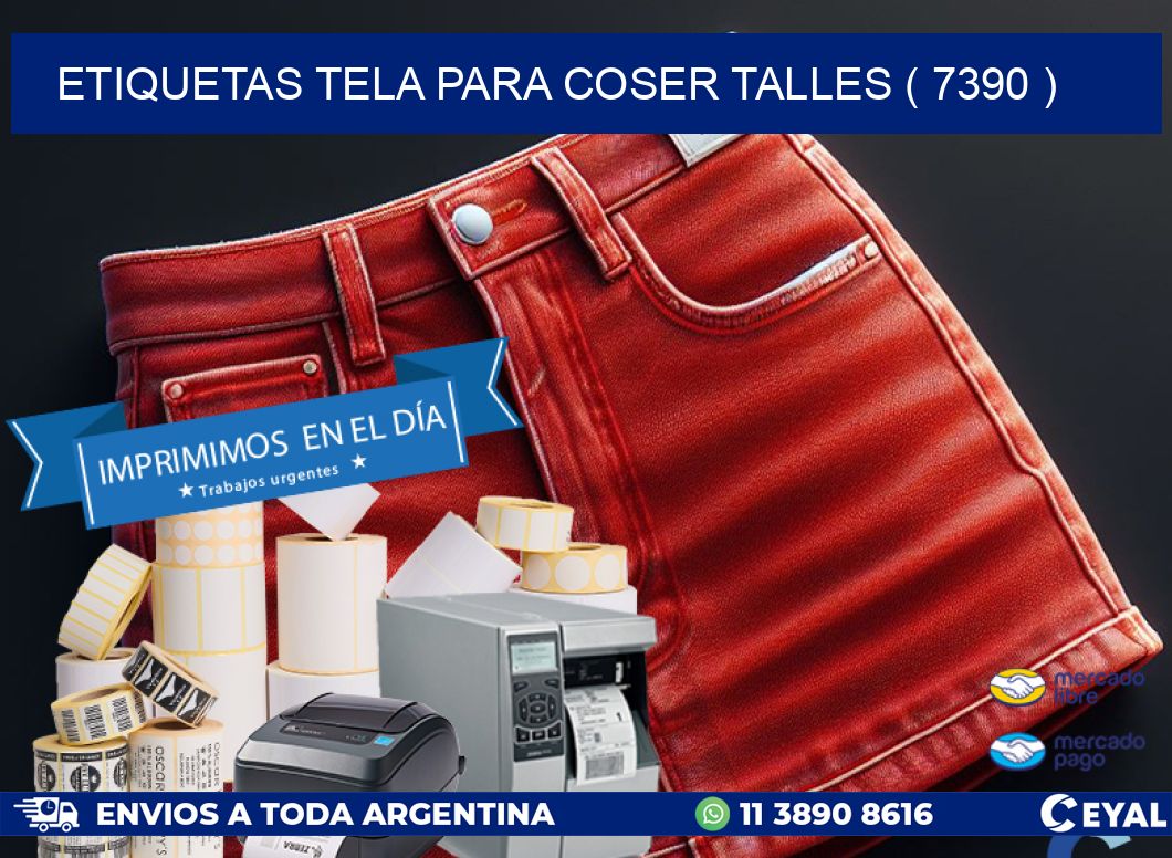 ETIQUETAS TELA PARA COSER TALLES ( 7390 )