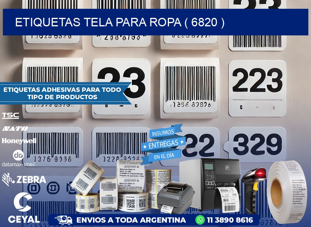 ETIQUETAS TELA PARA ROPA ( 6820 )