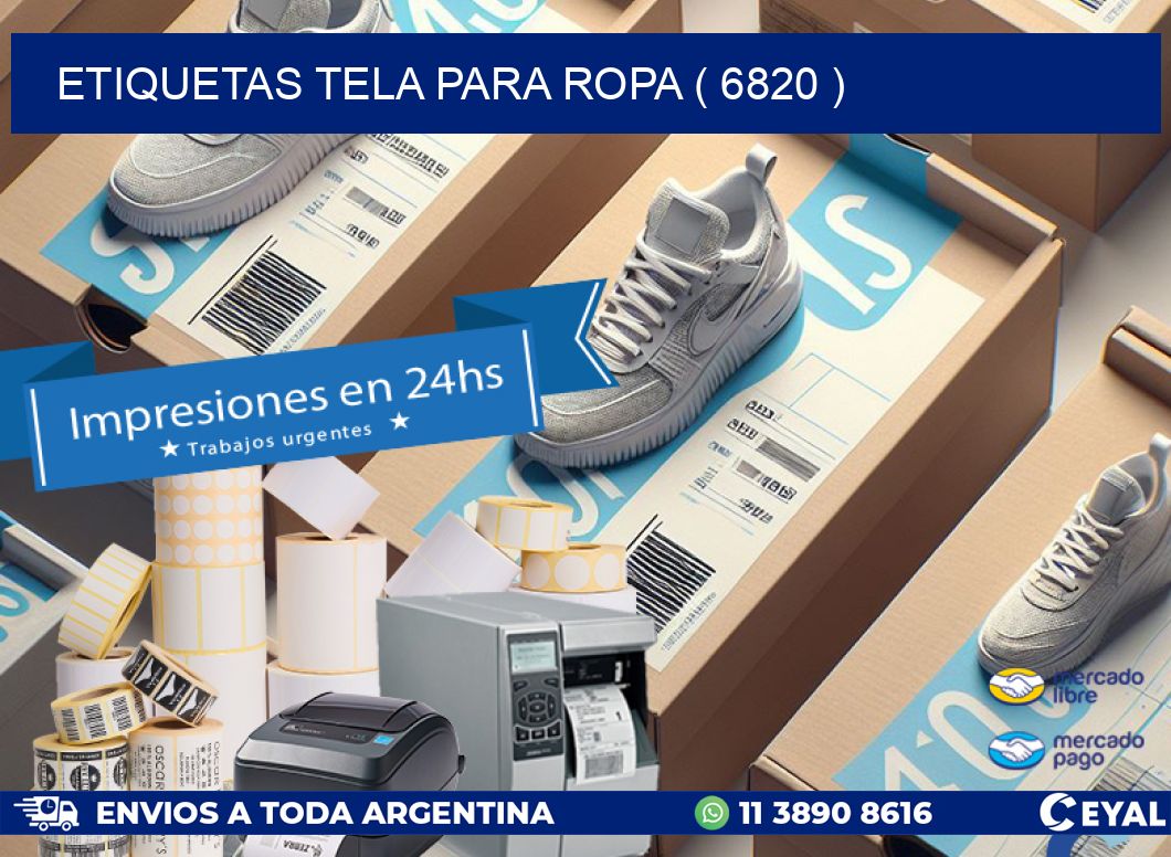 ETIQUETAS TELA PARA ROPA ( 6820 )