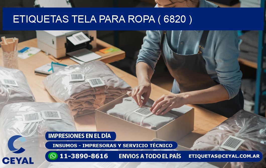 ETIQUETAS TELA PARA ROPA ( 6820 )