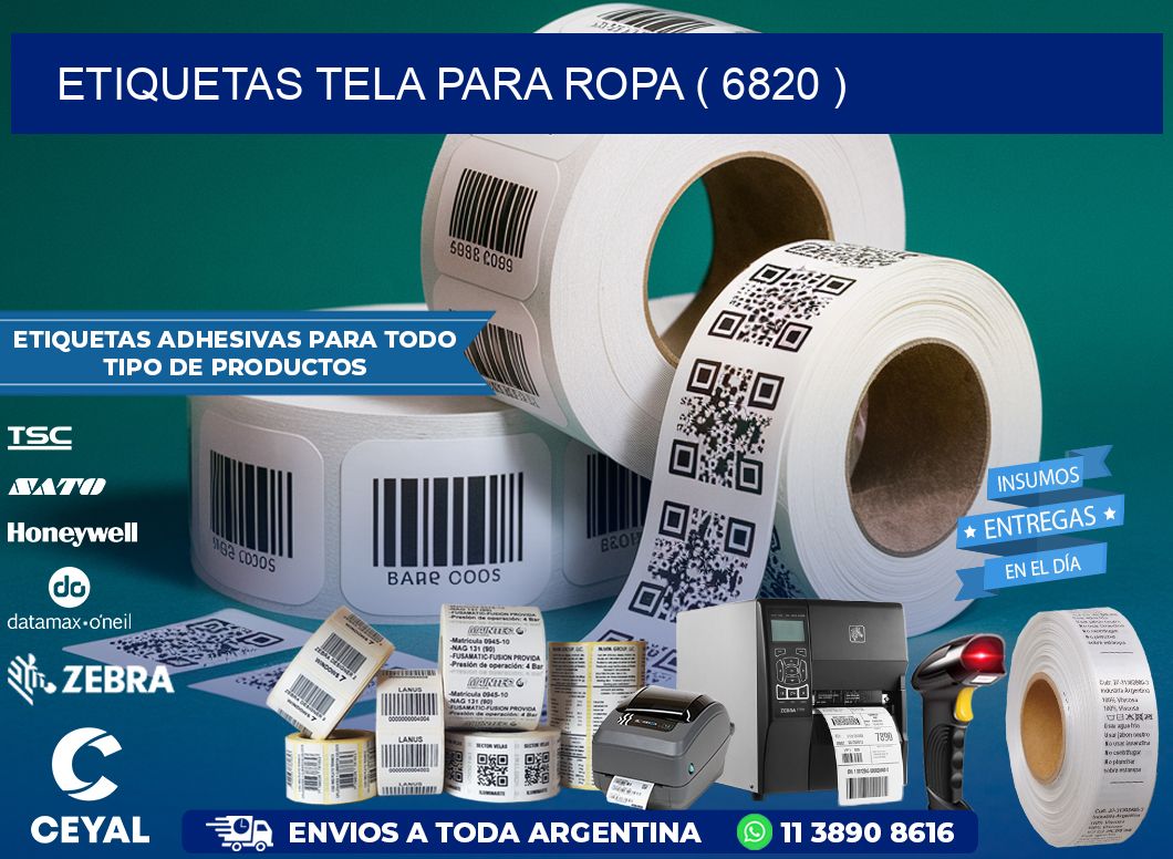 ETIQUETAS TELA PARA ROPA ( 6820 )