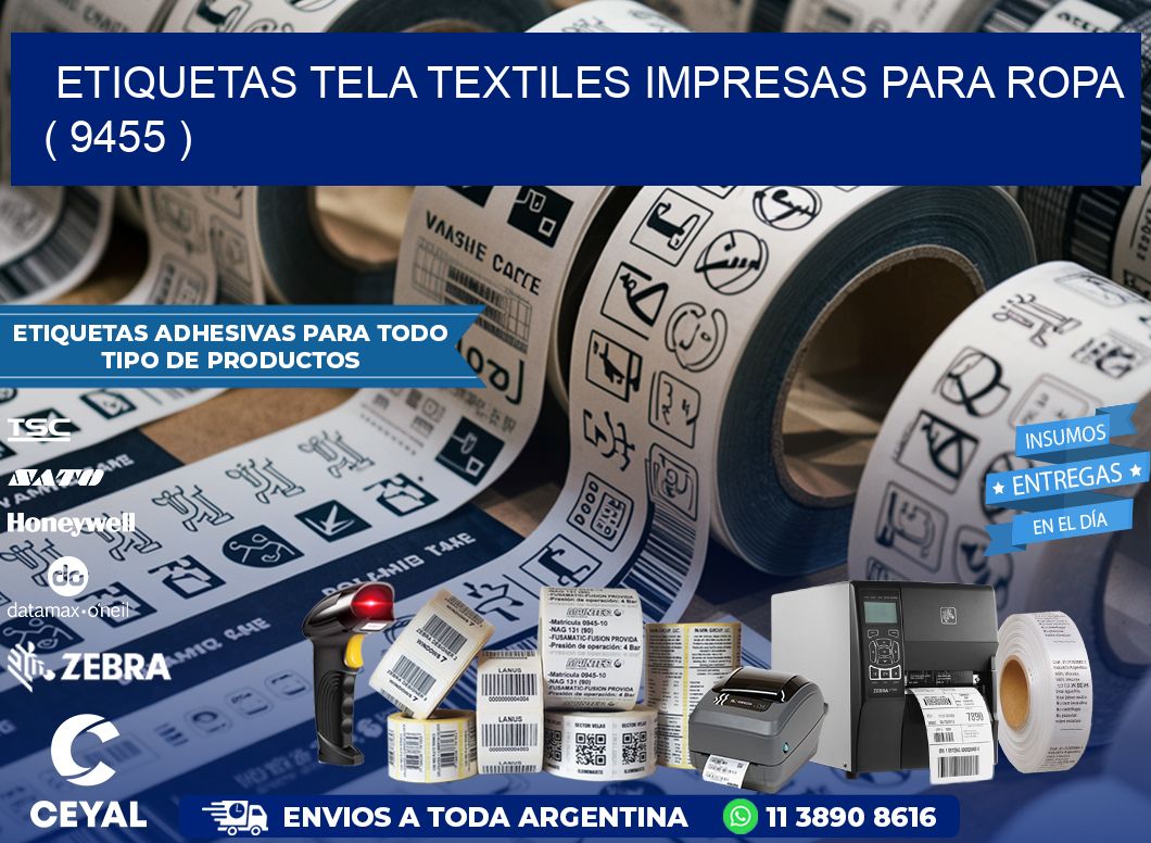 ETIQUETAS TELA TEXTILES IMPRESAS PARA ROPA   ( 9455 )