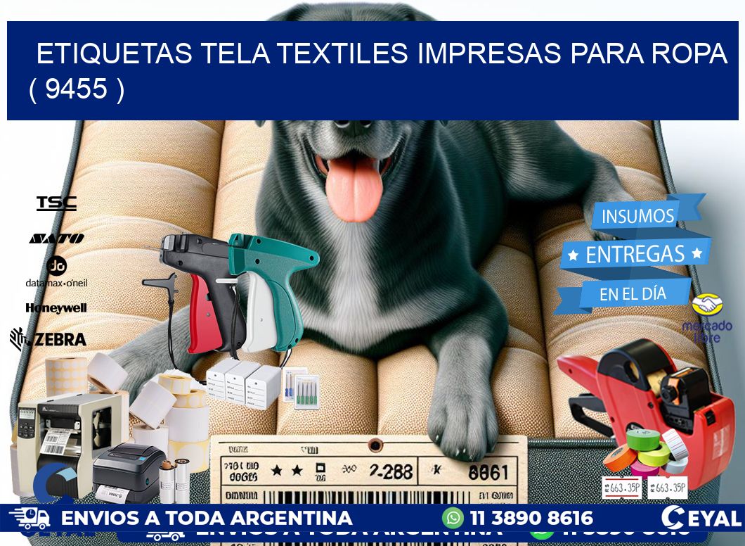 ETIQUETAS TELA TEXTILES IMPRESAS PARA ROPA   ( 9455 )