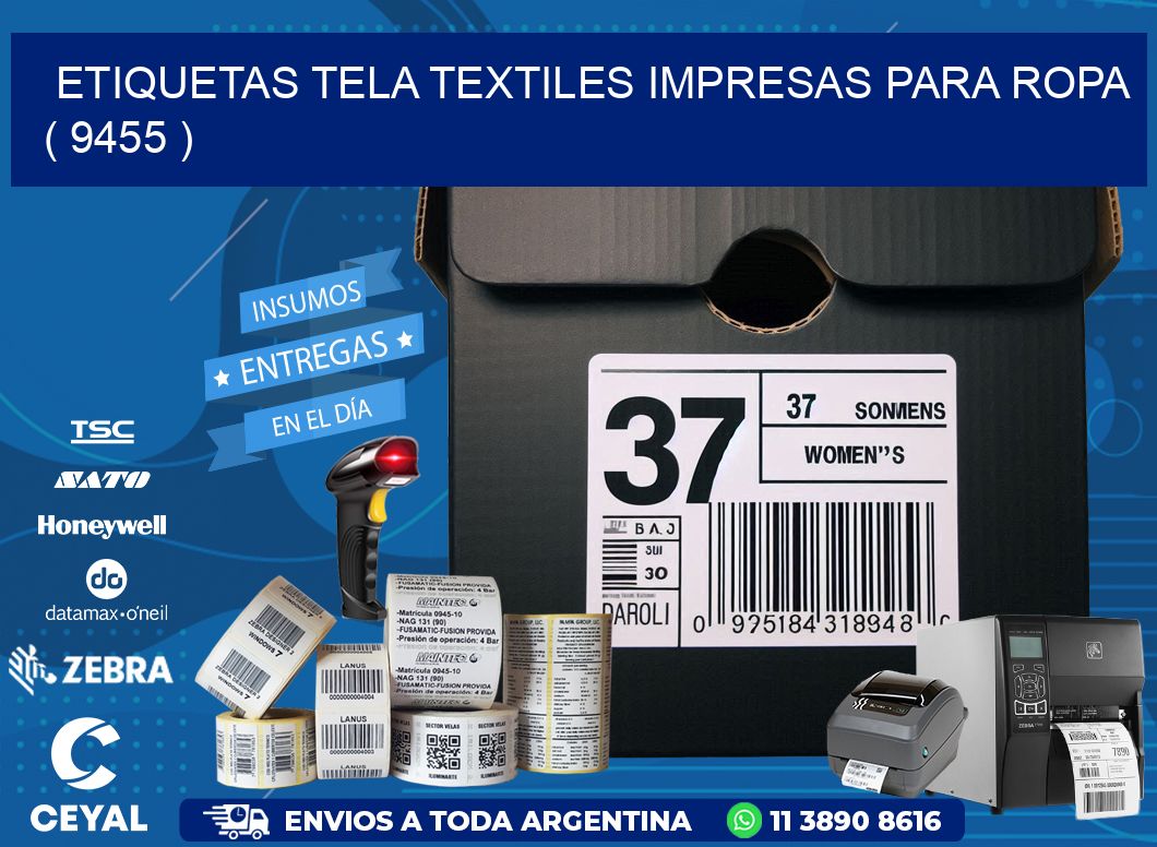 ETIQUETAS TELA TEXTILES IMPRESAS PARA ROPA   ( 9455 )