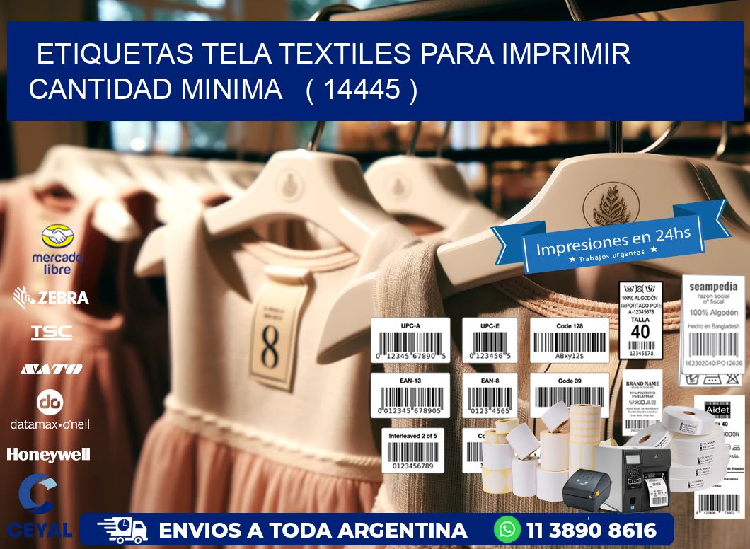 ETIQUETAS TELA TEXTILES PARA IMPRIMIR CANTIDAD MINIMA   ( 14445 )