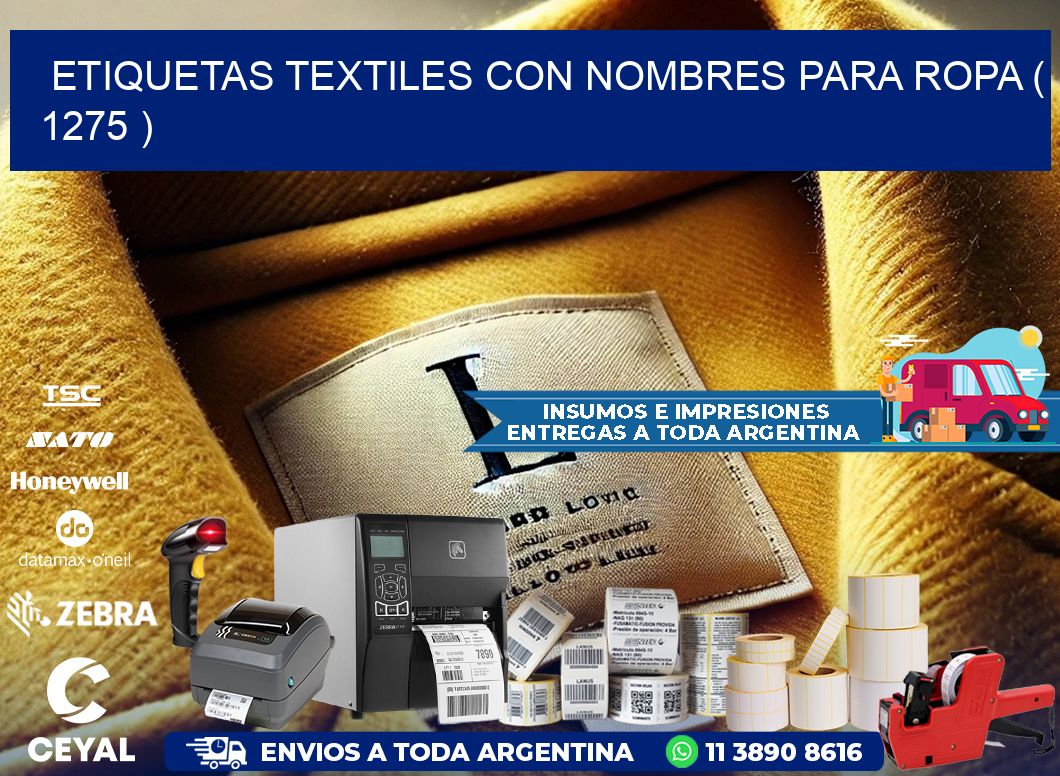 ETIQUETAS TEXTILES CON NOMBRES PARA ROPA ( 1275 )