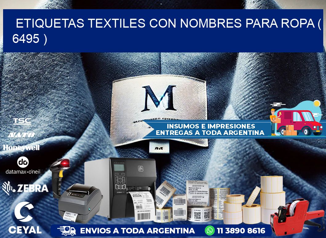 ETIQUETAS TEXTILES CON NOMBRES PARA ROPA ( 6495 )