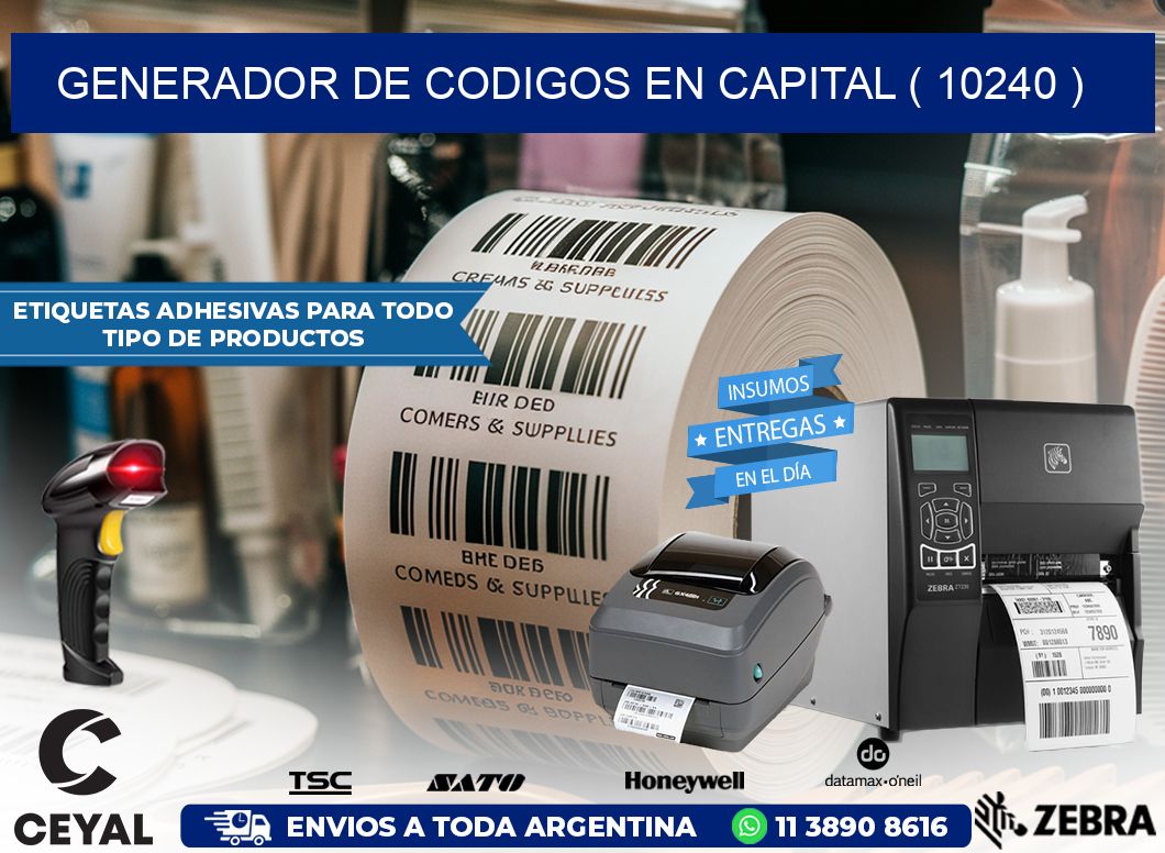 GENERADOR DE CODIGOS EN CAPITAL ( 10240 )