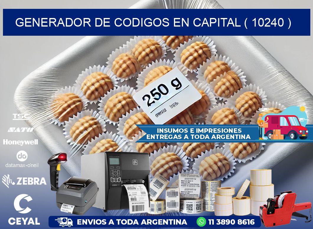 GENERADOR DE CODIGOS EN CAPITAL ( 10240 )