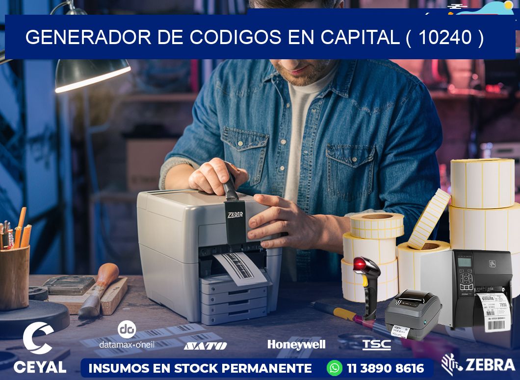 GENERADOR DE CODIGOS EN CAPITAL ( 10240 )