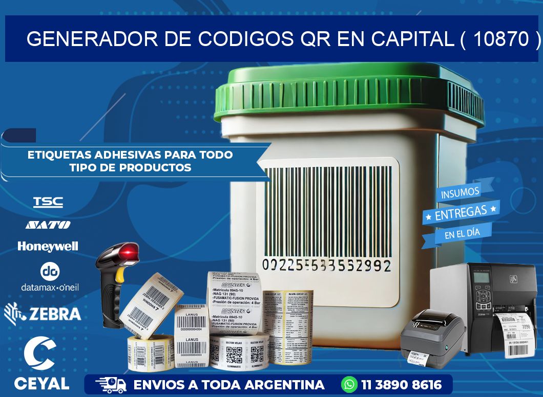 GENERADOR DE CODIGOS QR EN CAPITAL ( 10870 )