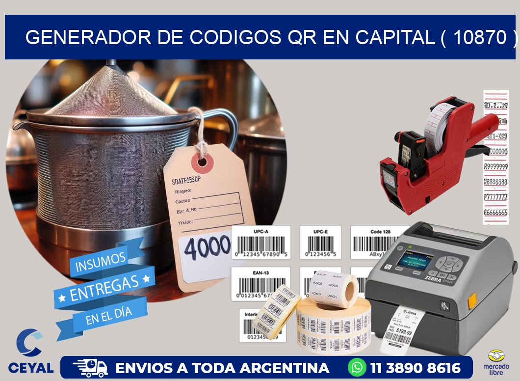 GENERADOR DE CODIGOS QR EN CAPITAL ( 10870 )