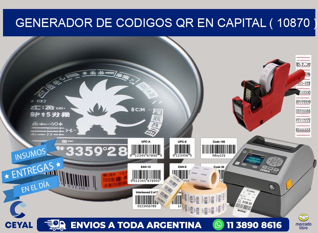 GENERADOR DE CODIGOS QR EN CAPITAL ( 10870 )