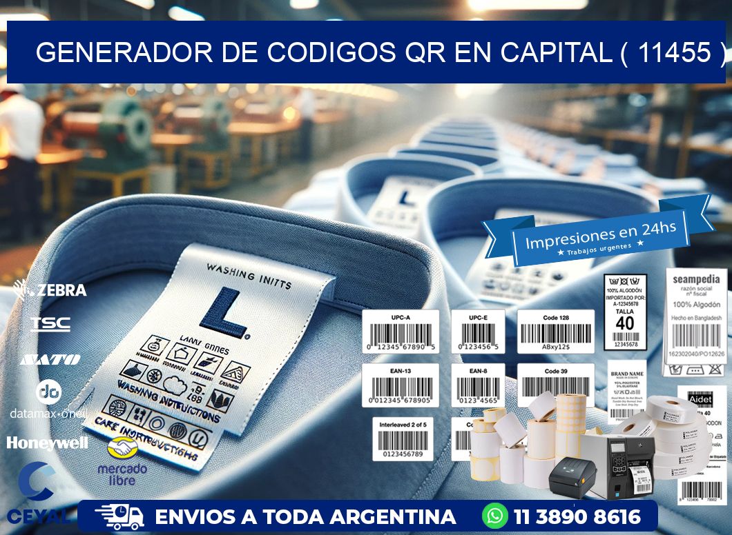 GENERADOR DE CODIGOS QR EN CAPITAL ( 11455 )