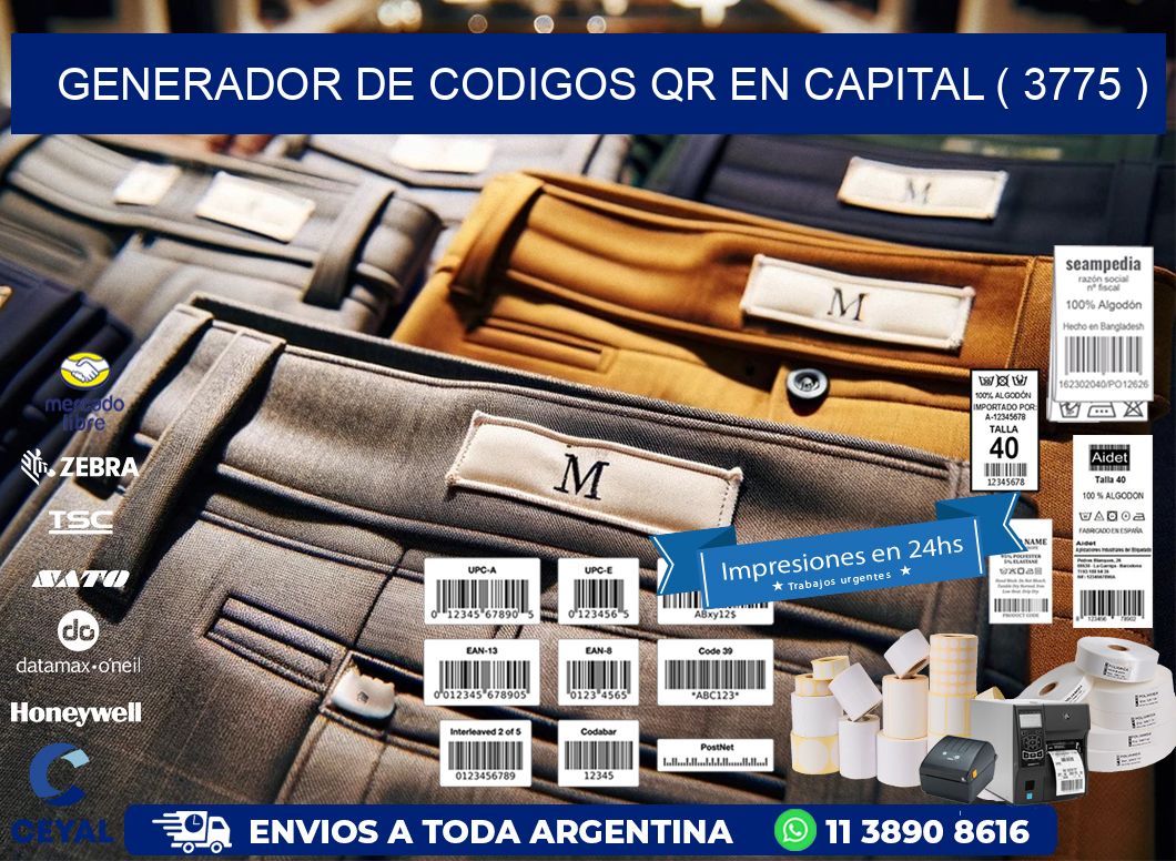 GENERADOR DE CODIGOS QR EN CAPITAL ( 3775 )