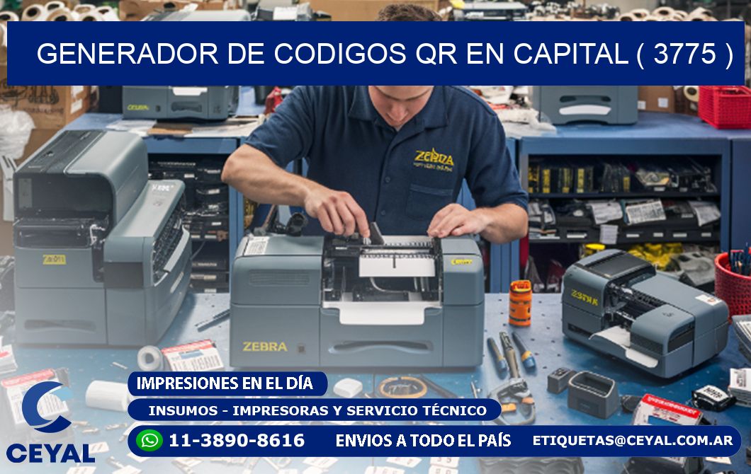 GENERADOR DE CODIGOS QR EN CAPITAL ( 3775 )