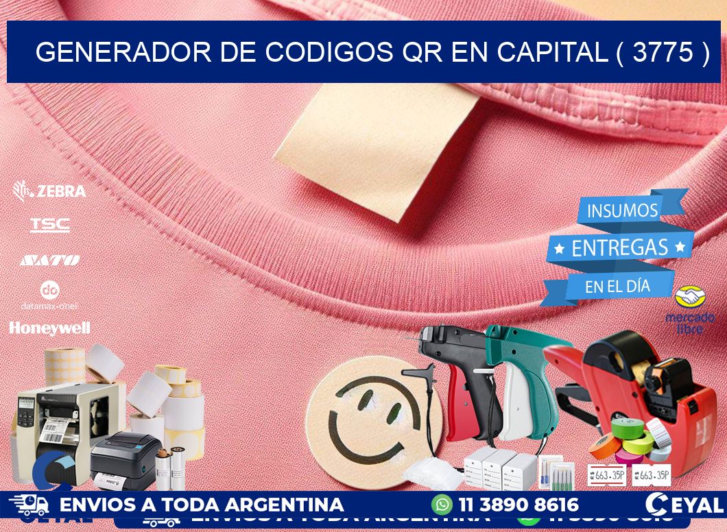 GENERADOR DE CODIGOS QR EN CAPITAL ( 3775 )