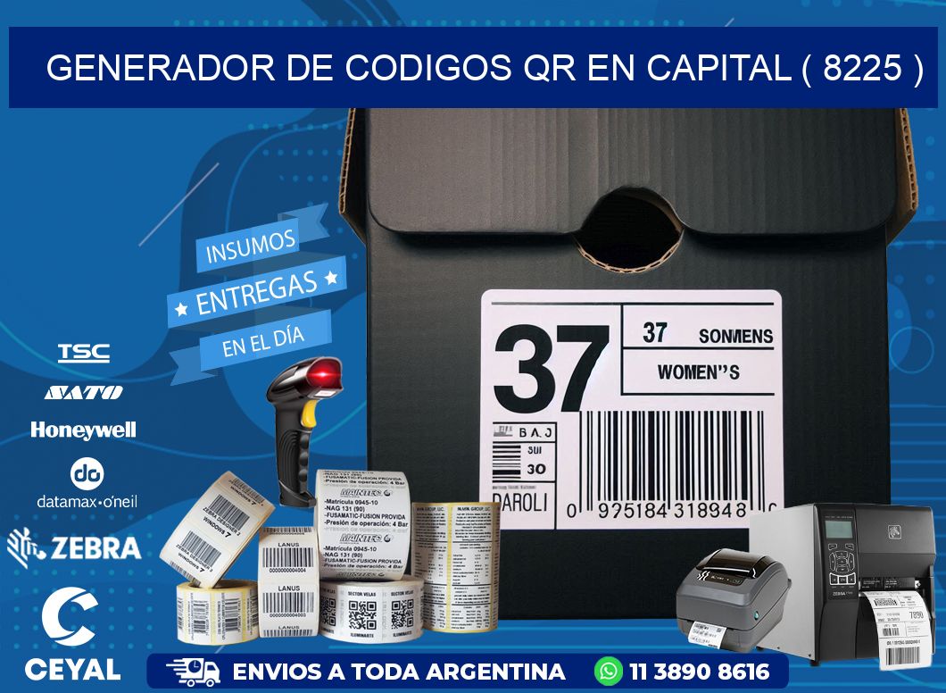 GENERADOR DE CODIGOS QR EN CAPITAL ( 8225 )