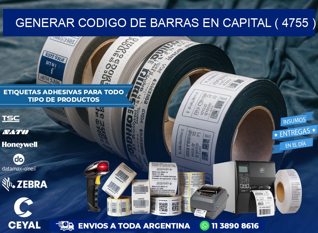 GENERAR CODIGO DE BARRAS EN CAPITAL ( 4755 )