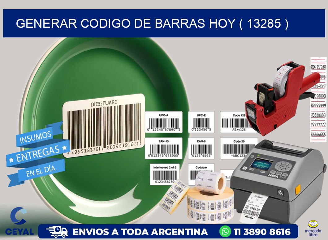 GENERAR CODIGO DE BARRAS HOY ( 13285 )