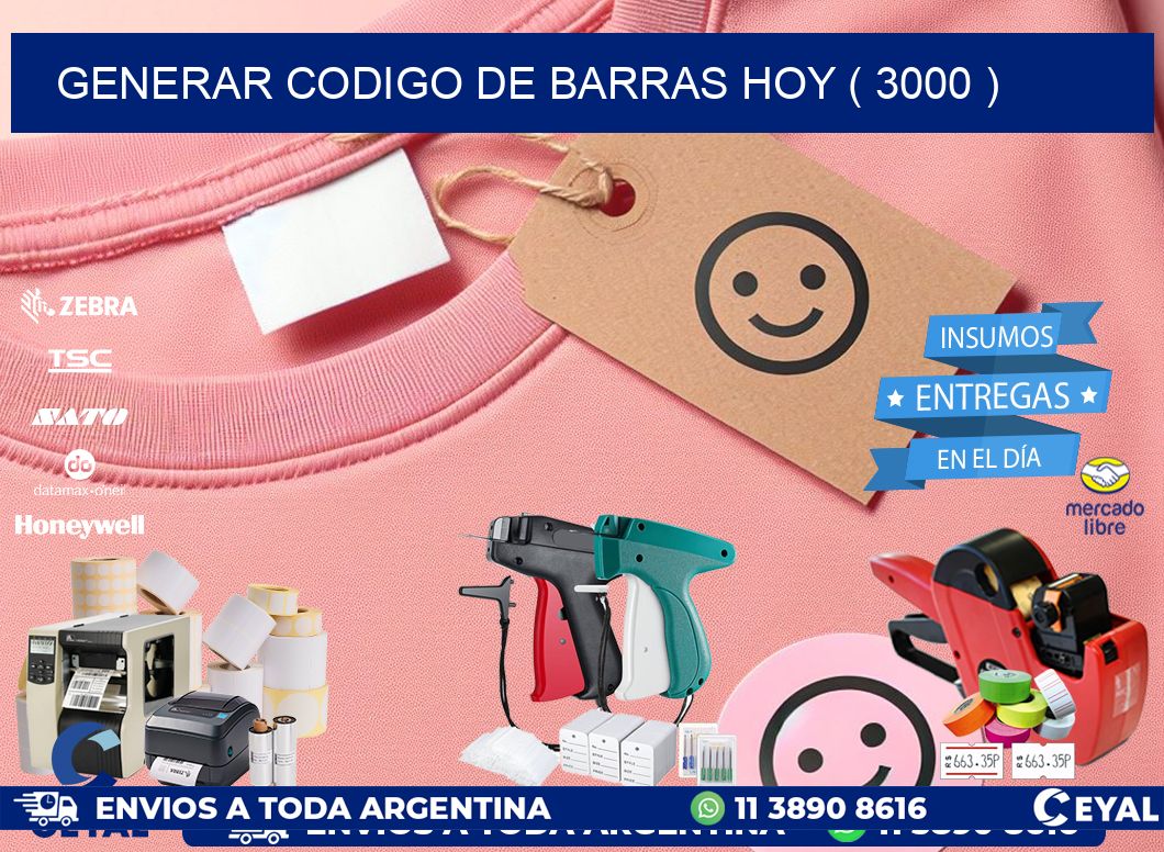 GENERAR CODIGO DE BARRAS HOY ( 3000 )