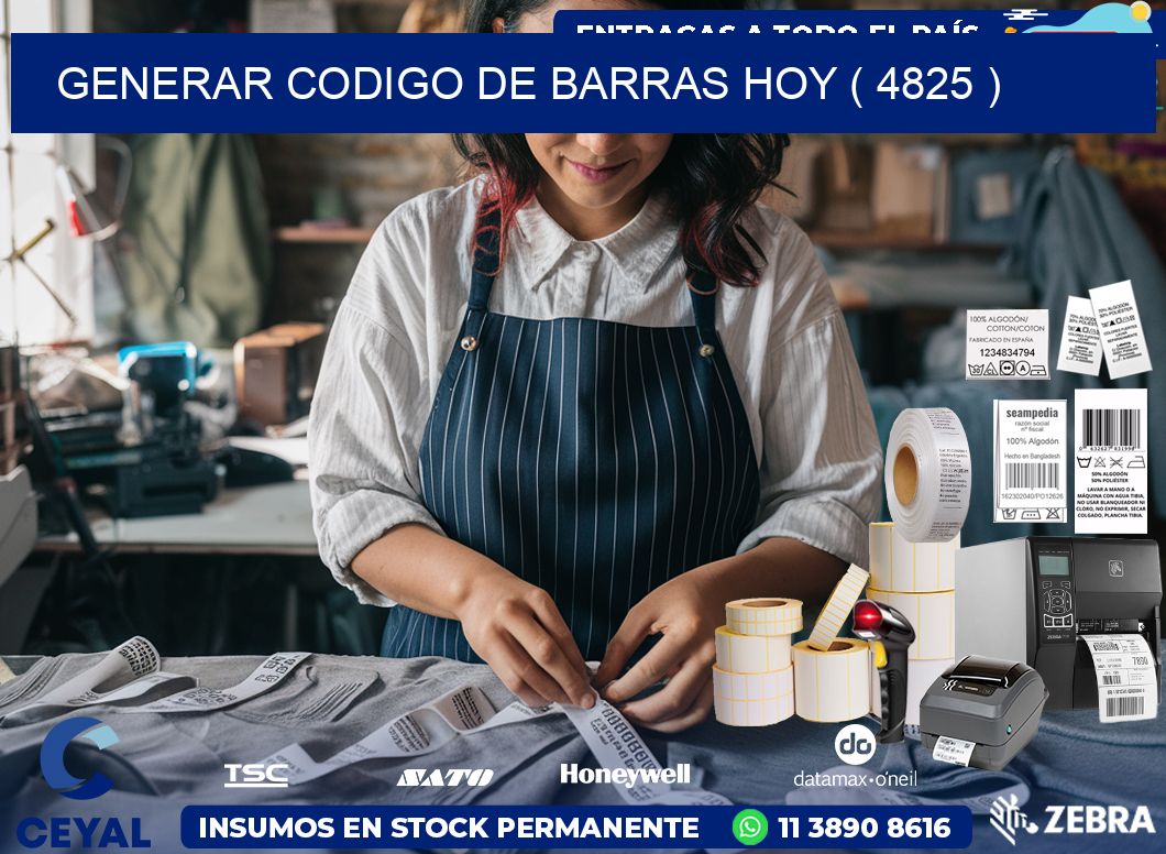 GENERAR CODIGO DE BARRAS HOY ( 4825 )