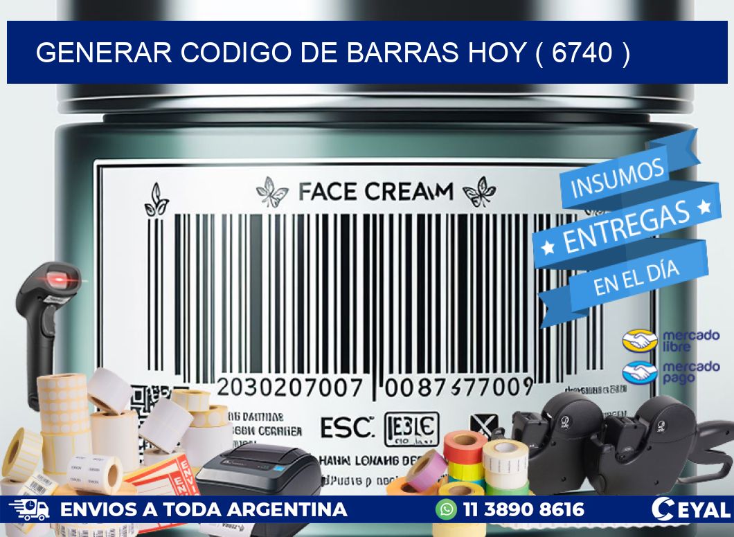 GENERAR CODIGO DE BARRAS HOY ( 6740 )