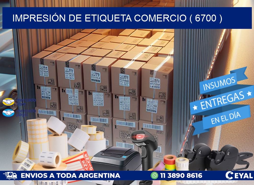 IMPRESIÓN DE ETIQUETA COMERCIO ( 6700 )