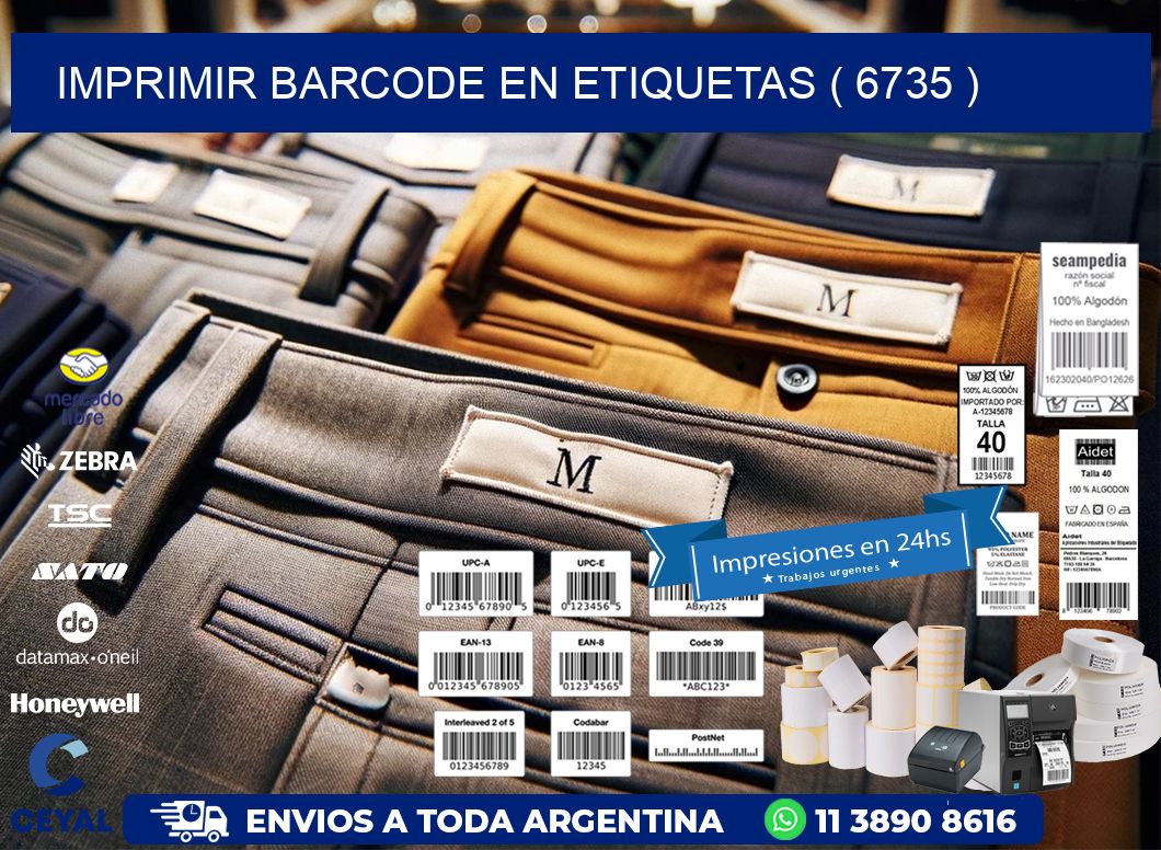 IMPRIMIR BARCODE EN ETIQUETAS ( 6735 )