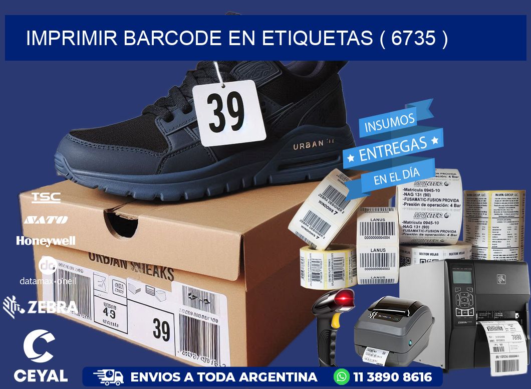 IMPRIMIR BARCODE EN ETIQUETAS ( 6735 )