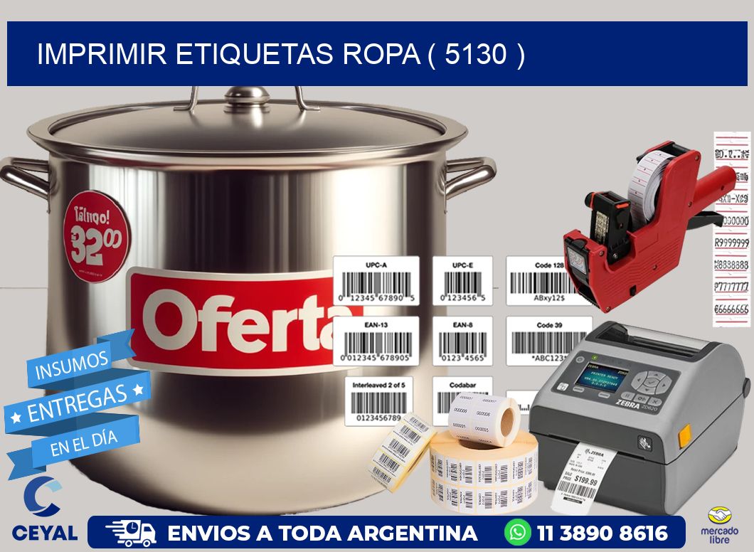 IMPRIMIR ETIQUETAS ROPA ( 5130 )