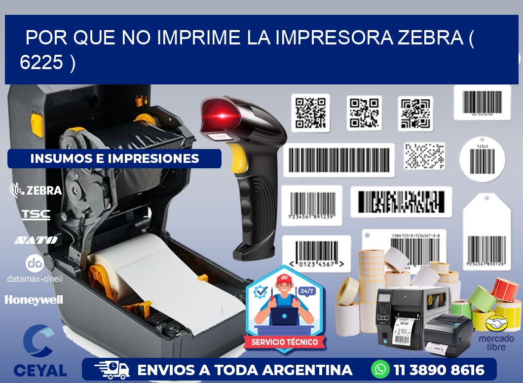 POR QUE NO IMPRIME LA IMPRESORA ZEBRA ( 6225 )