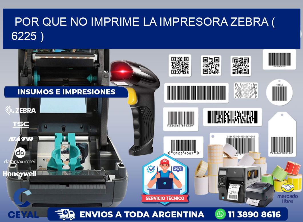 POR QUE NO IMPRIME LA IMPRESORA ZEBRA ( 6225 )