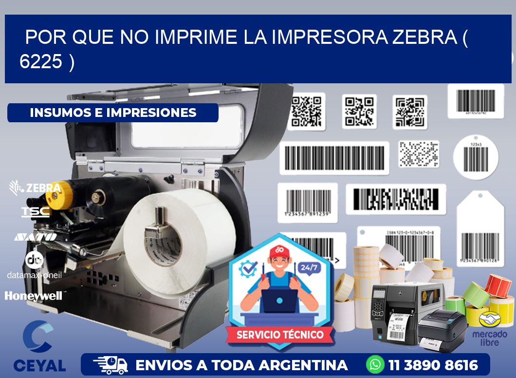 POR QUE NO IMPRIME LA IMPRESORA ZEBRA ( 6225 )